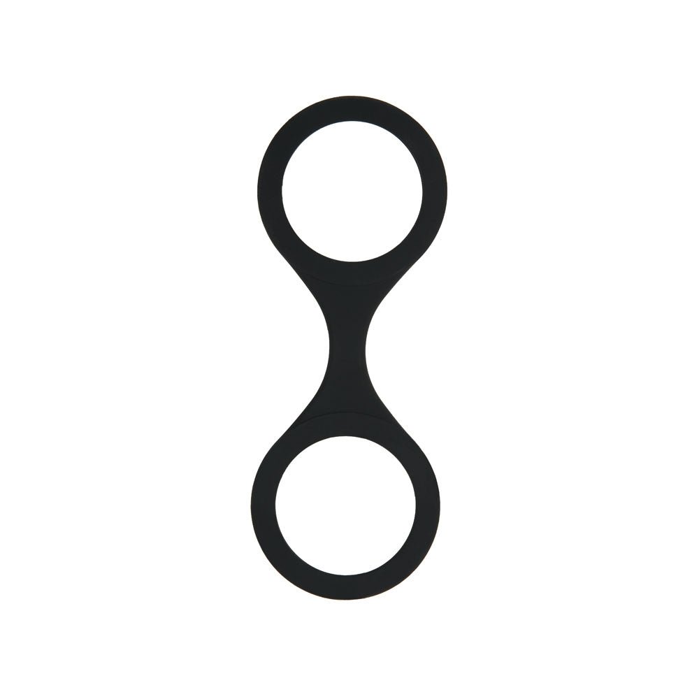 WhipSmart Silicone Handcuffs - Black Restraint with Bonus Blindfold